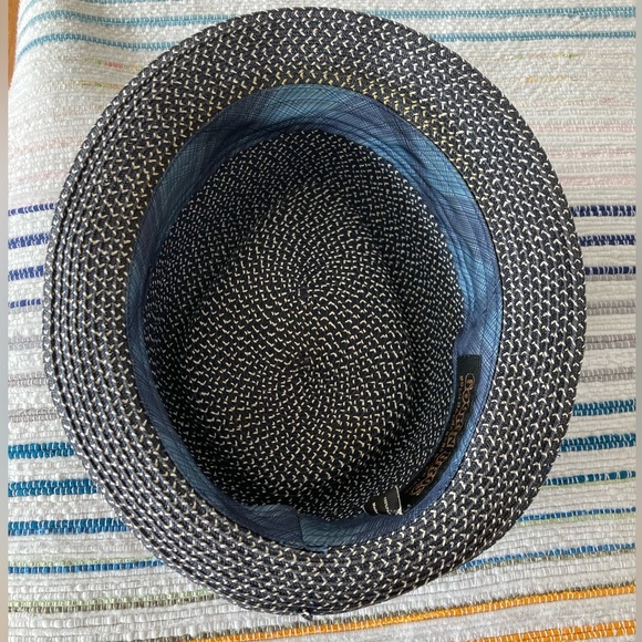 Goorin Bros. Navy Straw Narrow Brim Fedora Hat - Picture 2 of 9